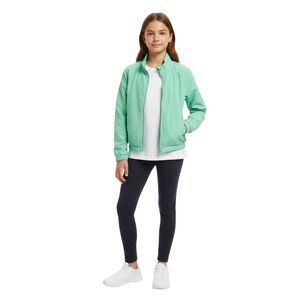 Z by ZELLA Jacket Girls‎ Size L (10/12) Green Windbreaker Full Zip Active Casual